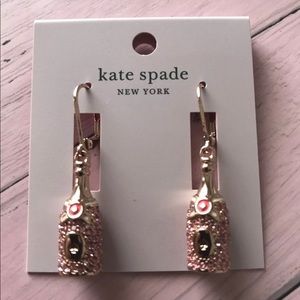 Kate Spade MAKE MAGIC Champagne Bottle Earrings